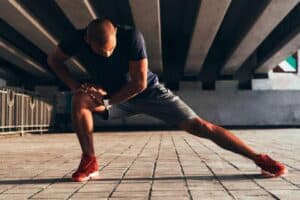 stretching